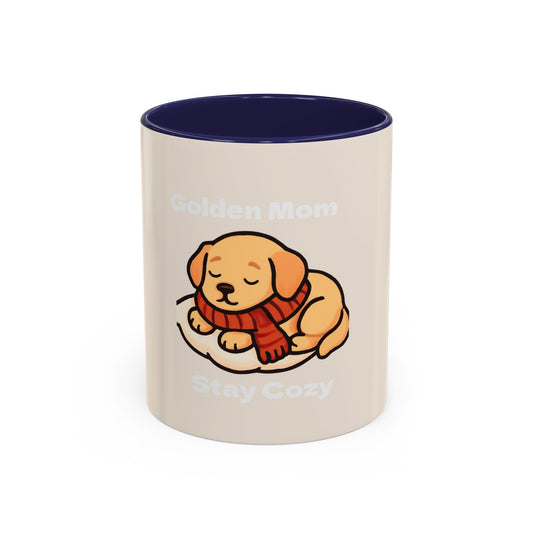Golden Mom Cozy Dog Coffee Mug — Stay Cozy Edition