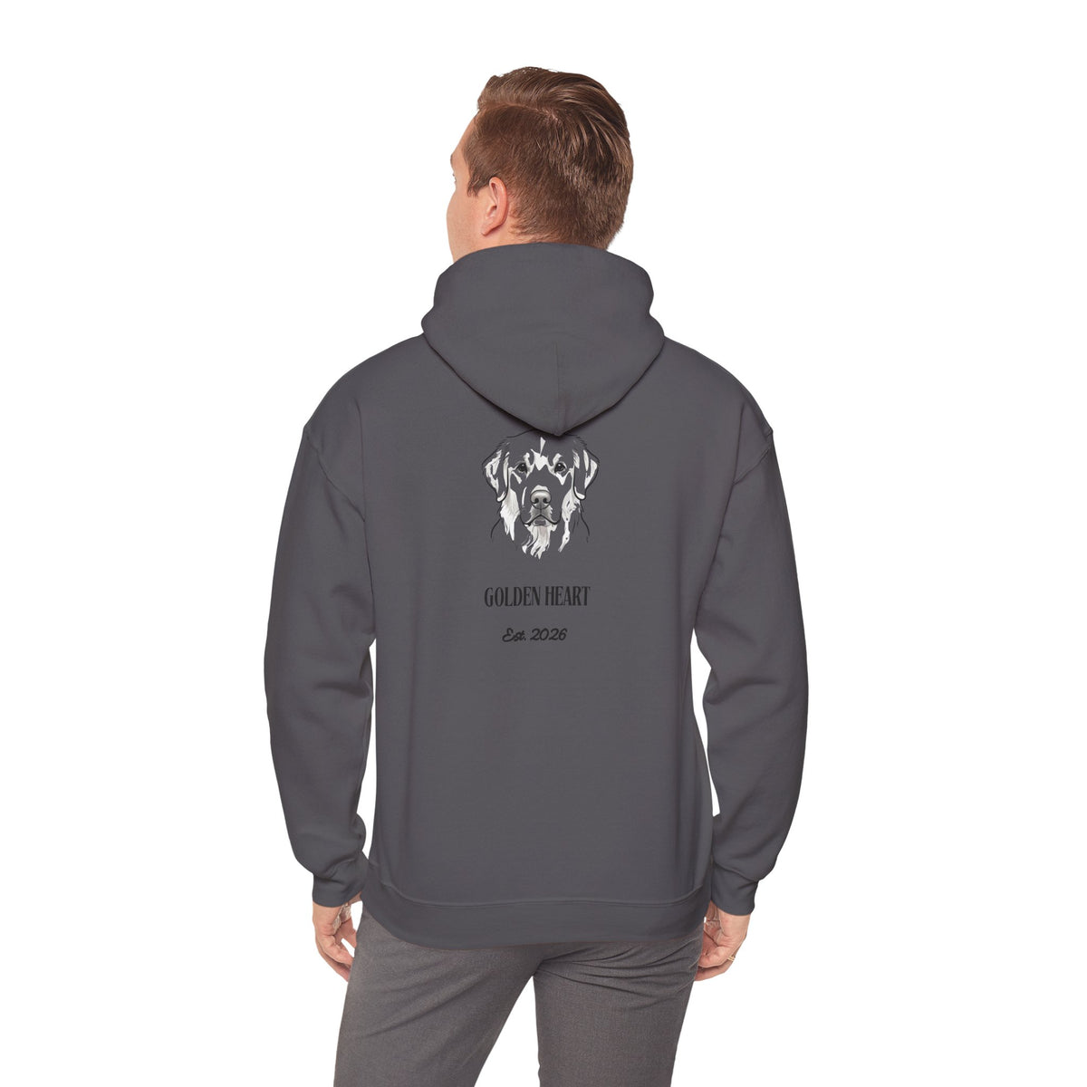 Golden Retriever Aesthetic Back Print Hoodie | Cute Golden Mom & Dad Sweatshirt - Bark & Cozy