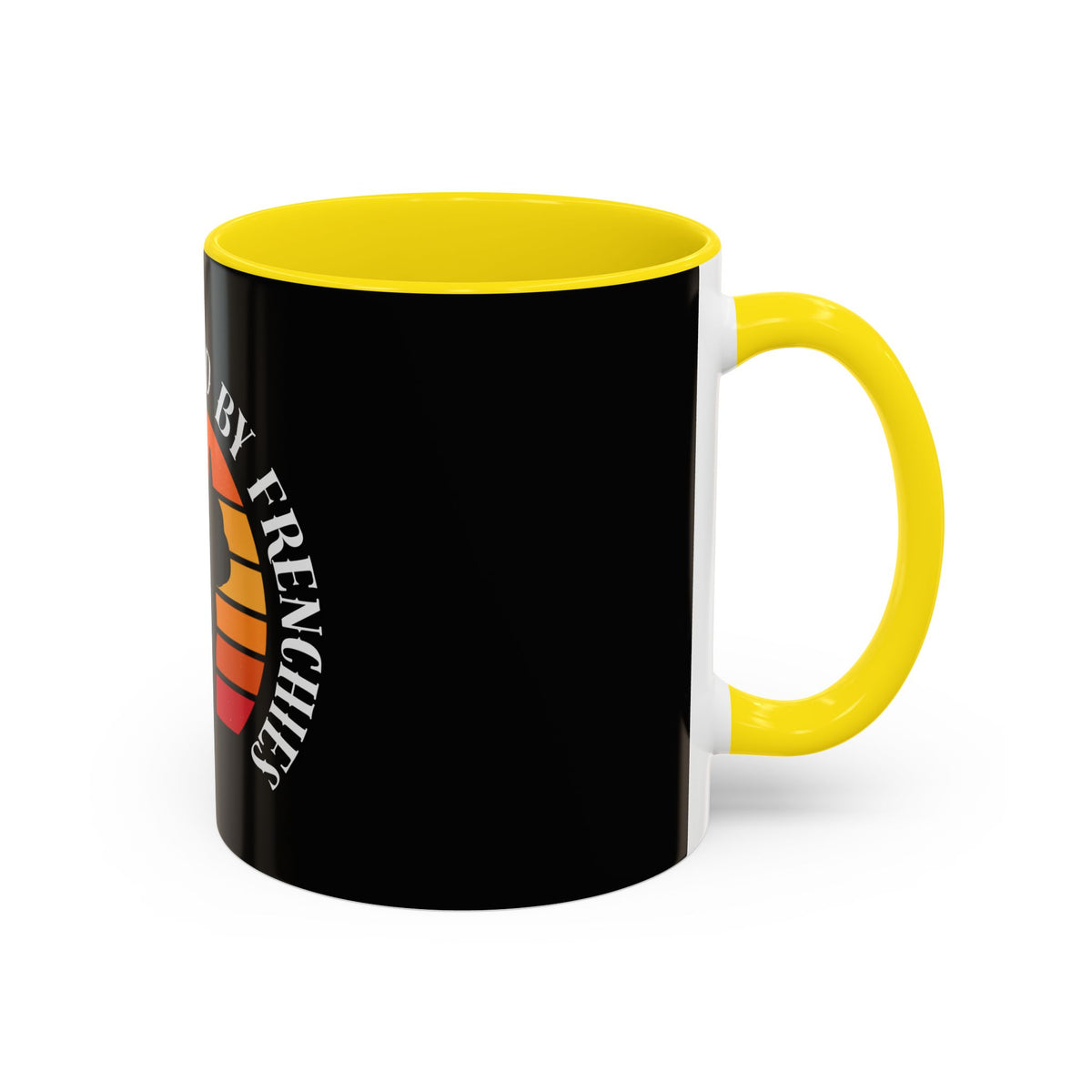 Easily Distracted By Frenchies Retro Sunset Coffee Mug - Funny Dog Lover Gift
