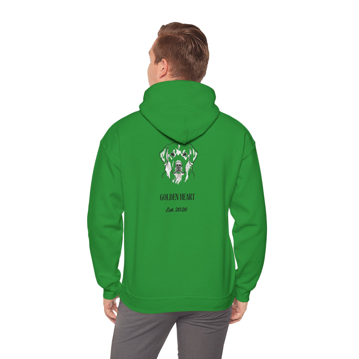 Golden Retriever Aesthetic Back Print Hoodie | Cute Golden Mom & Dad Sweatshirt - Bark & Cozy