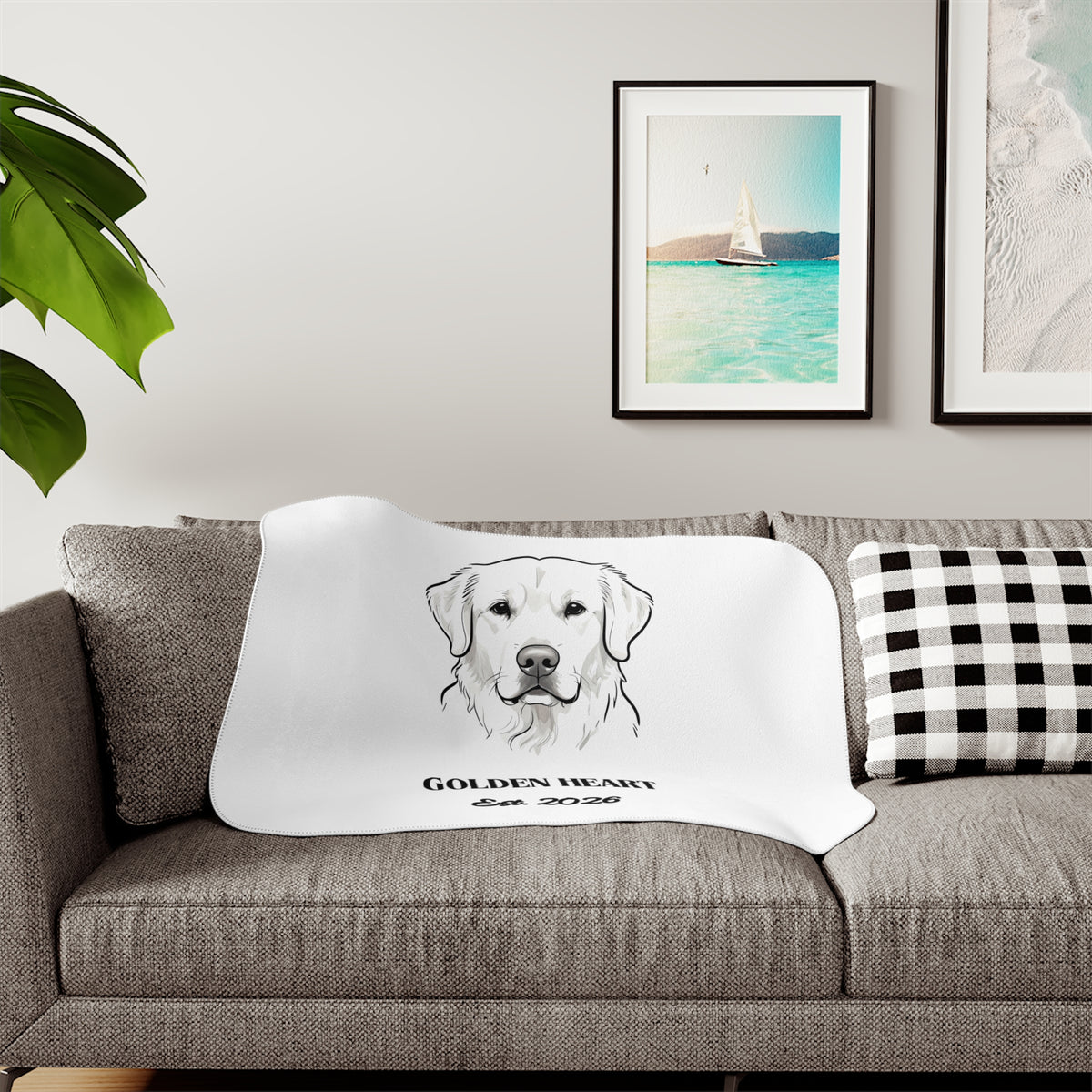 Golden Retriever "Lieblingshund" Kuscheldecke | Personalisierbar mit Namen