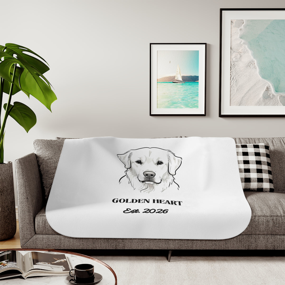 Golden Retriever "Lieblingshund" Kuscheldecke | Personalisierbar mit Namen