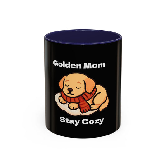 Golden Mom Cozy Dog Coffee Mug — Stay Cozy Edition