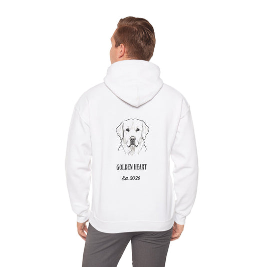 Golden Retriever Back Print Hoodie | Aesthetic Golden Mom & Dad Sweatshirt