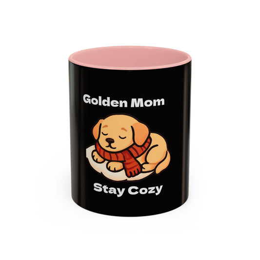 Golden Mom "Stay Cozy" Coffee Mug | Cute Golden Retriever Pet Parent Cup