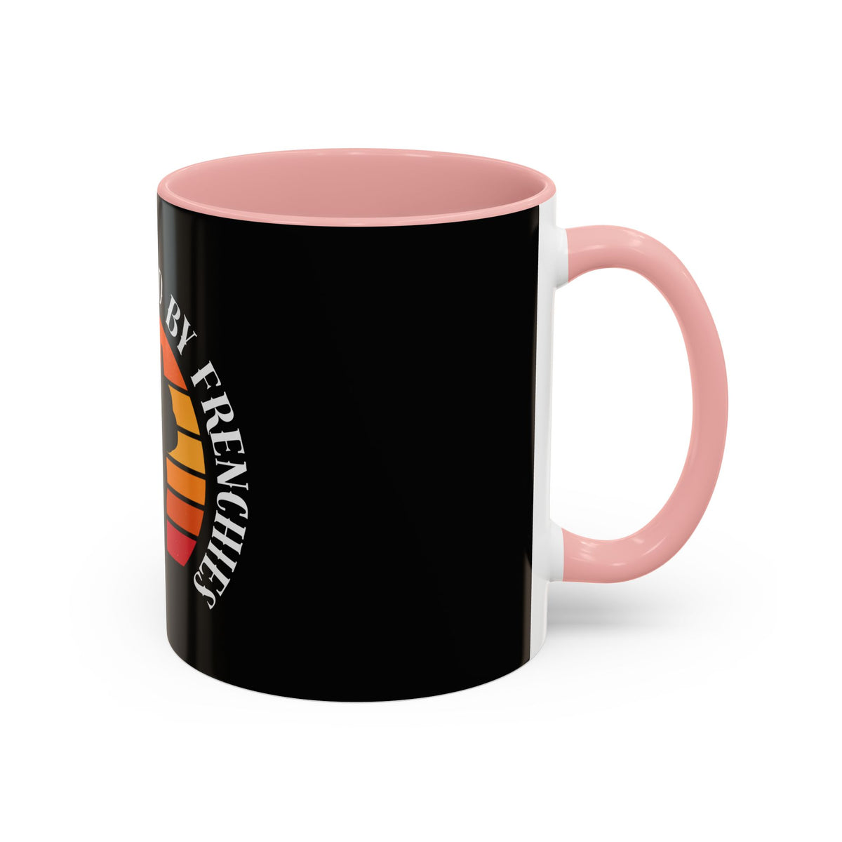 Easily Distracted By Frenchies Retro Sunset Coffee Mug - Funny Dog Lover Gift