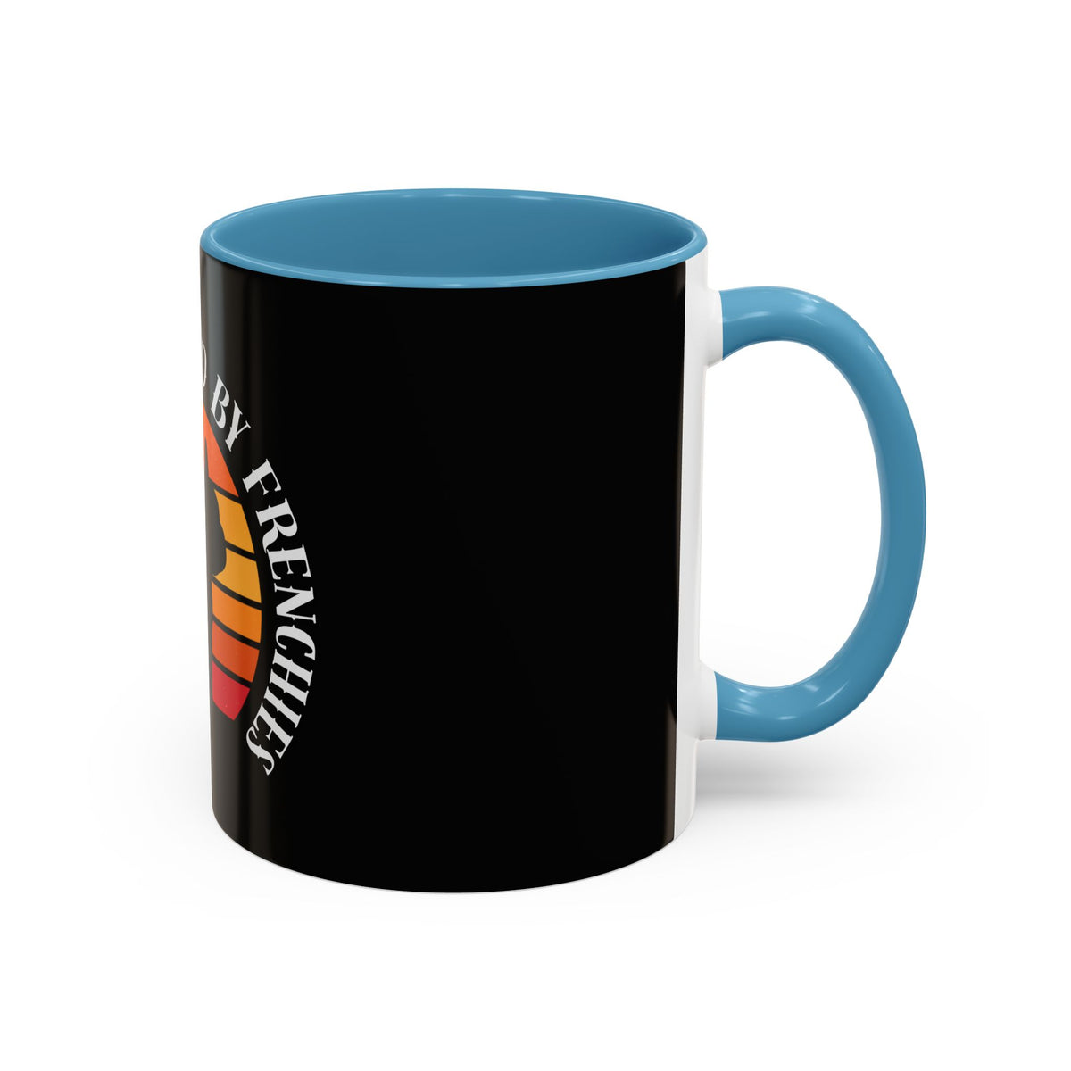 Easily Distracted By Frenchies Retro Sunset Coffee Mug - Funny Dog Lover Gift