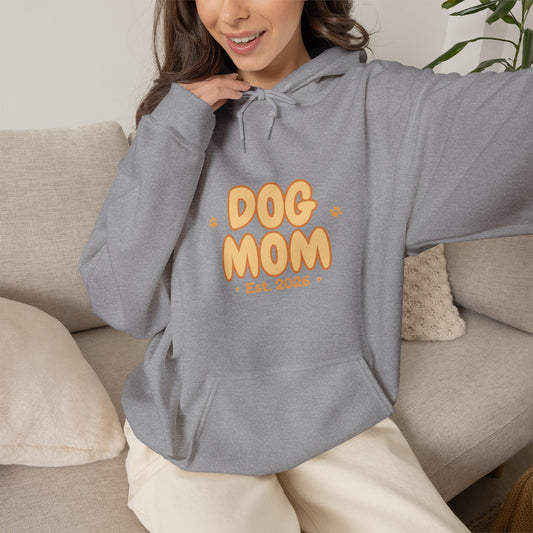 Dog Mom Est. 2026 Hoodie | Cozy Aesthetic Front Print Dog Mom Sweatshirt