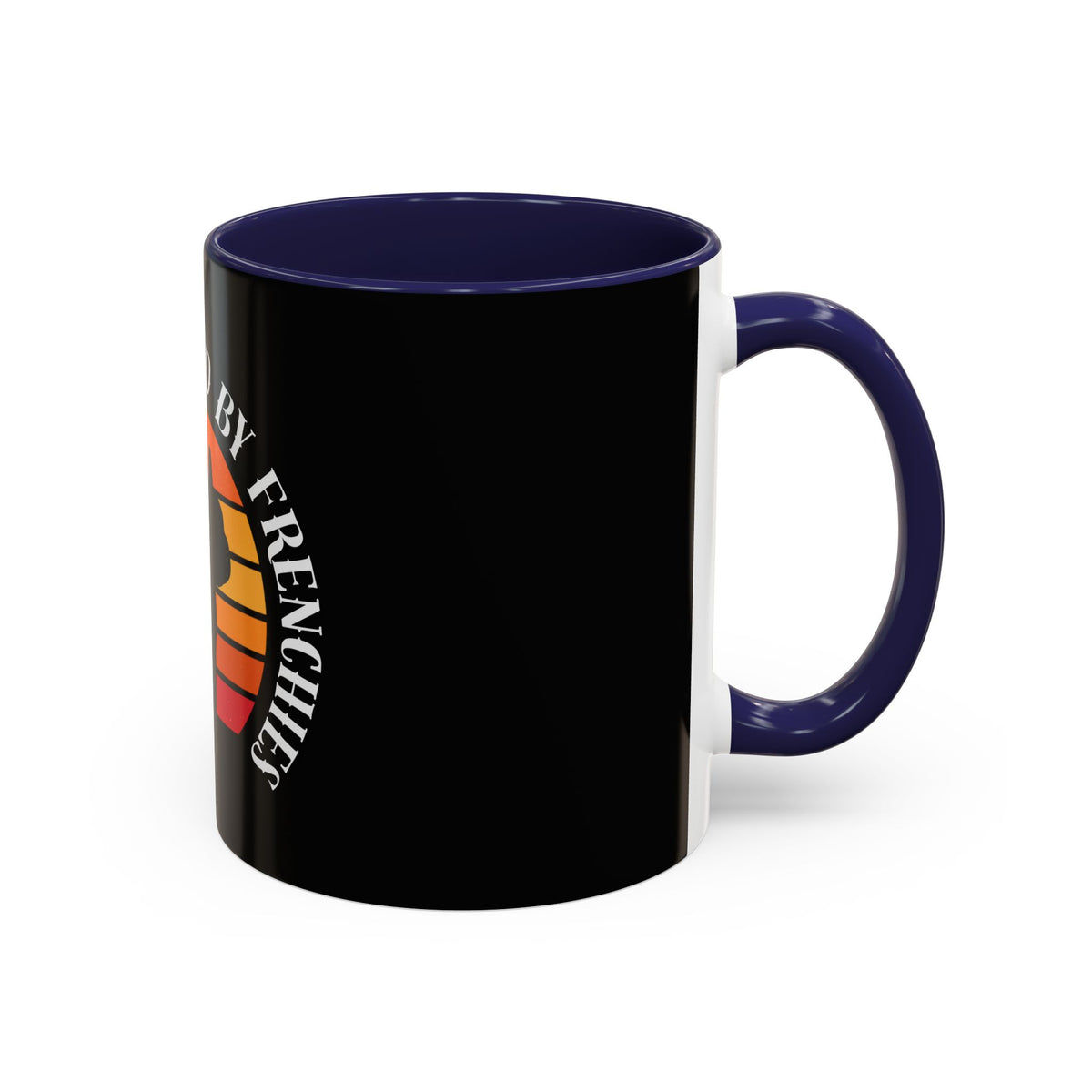 Easily Distracted By Frenchies Retro Sunset Coffee Mug - Funny Dog Lover Gift