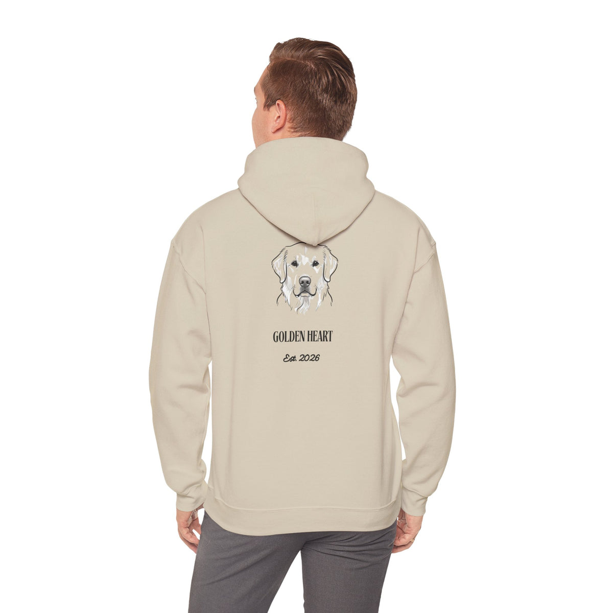 Golden Retriever Aesthetic Back Print Hoodie | Cute Golden Mom & Dad Sweatshirt - Bark & Cozy