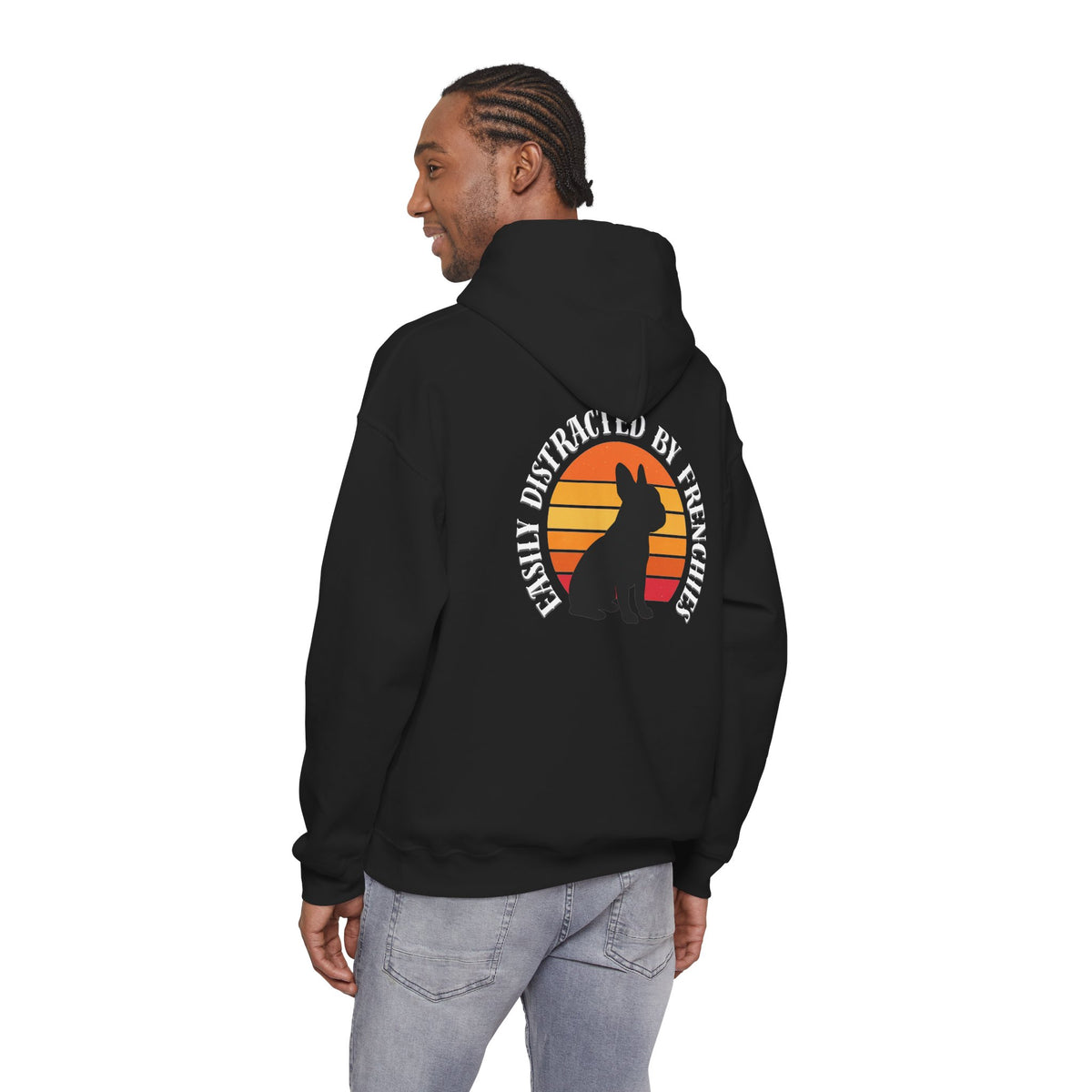 Easily Distracted by Frenchies - Unisex Heavy Blend Hooded Sweatshirt