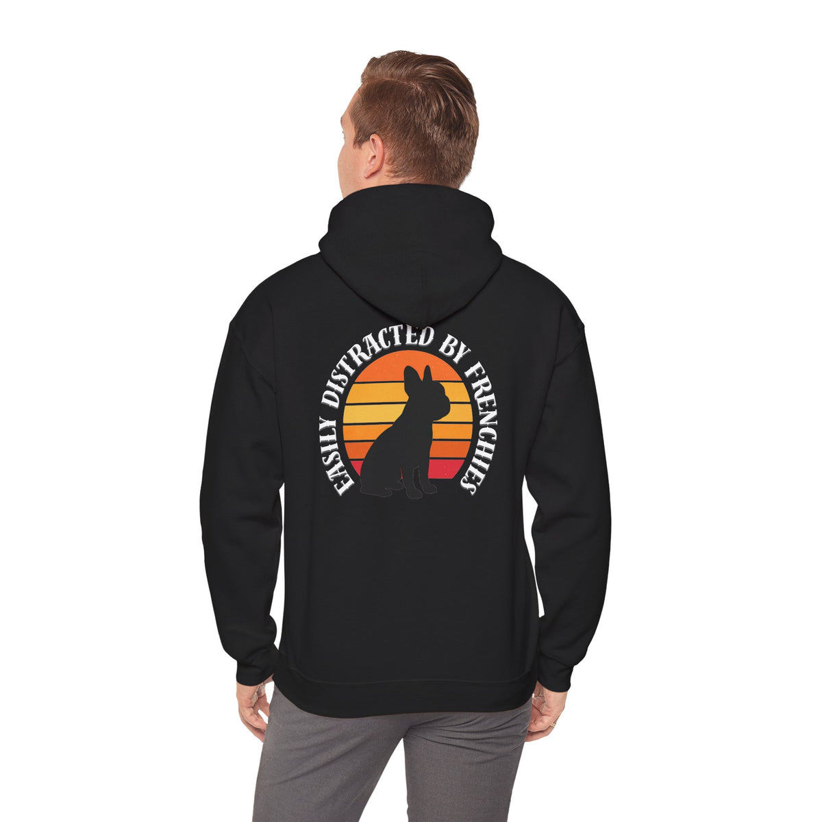 Easily Distracted by Frenchies - Unisex Heavy Blend Hooded Sweatshirt