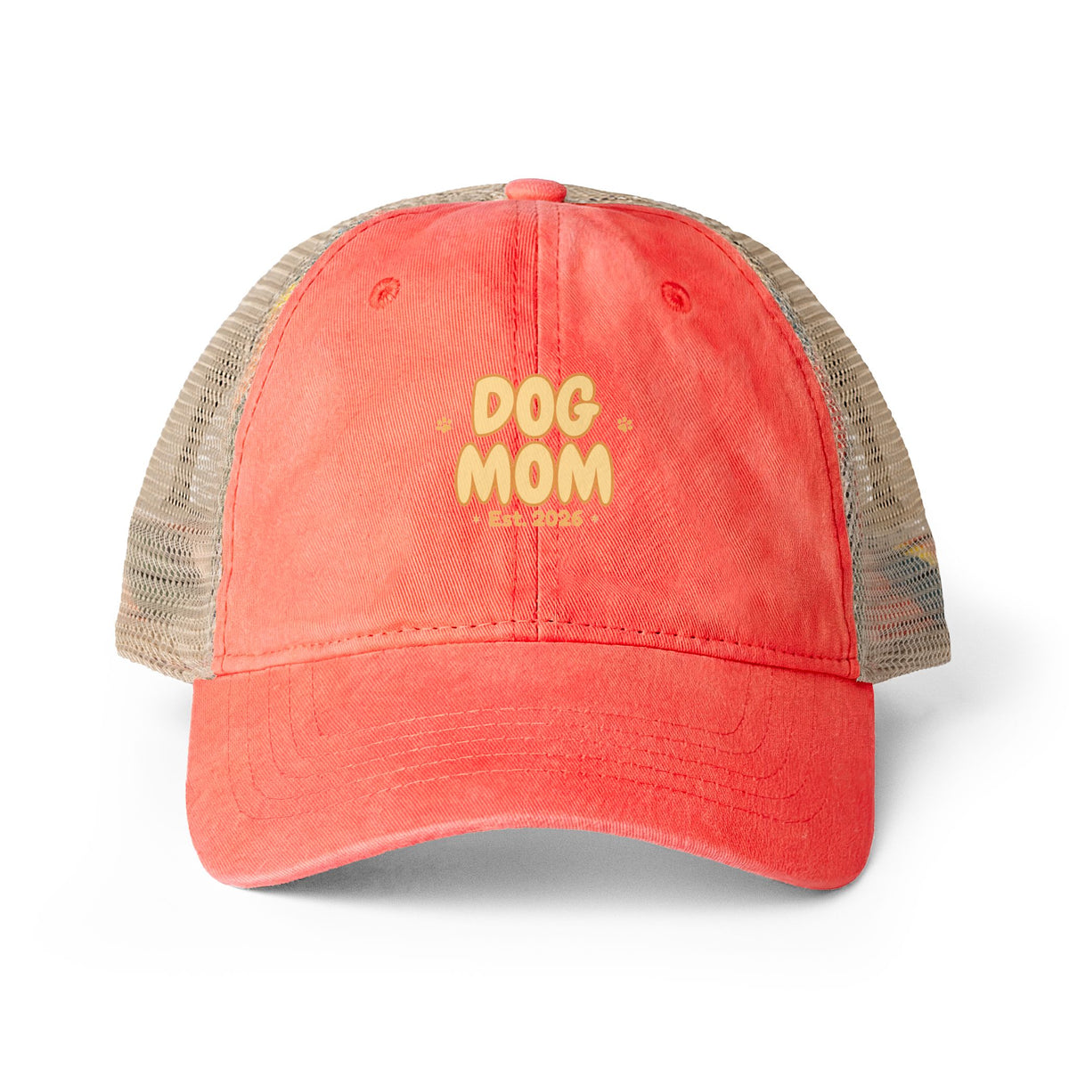 Dog Mom Vintage Style Embroidered Cap — Bark & Cozy Collection