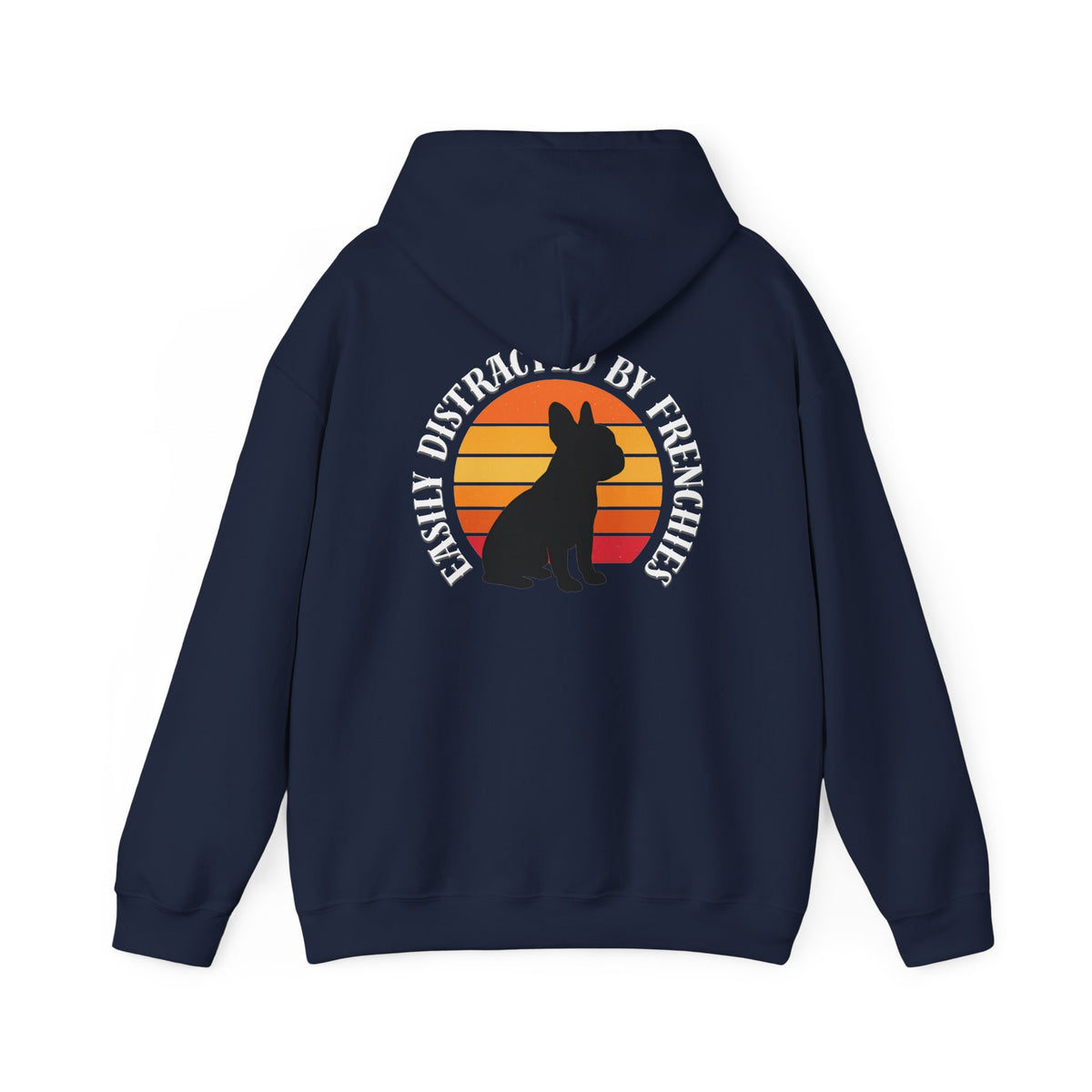 Easily Distracted by Frenchies - Unisex Heavy Blend Hooded Sweatshirt
