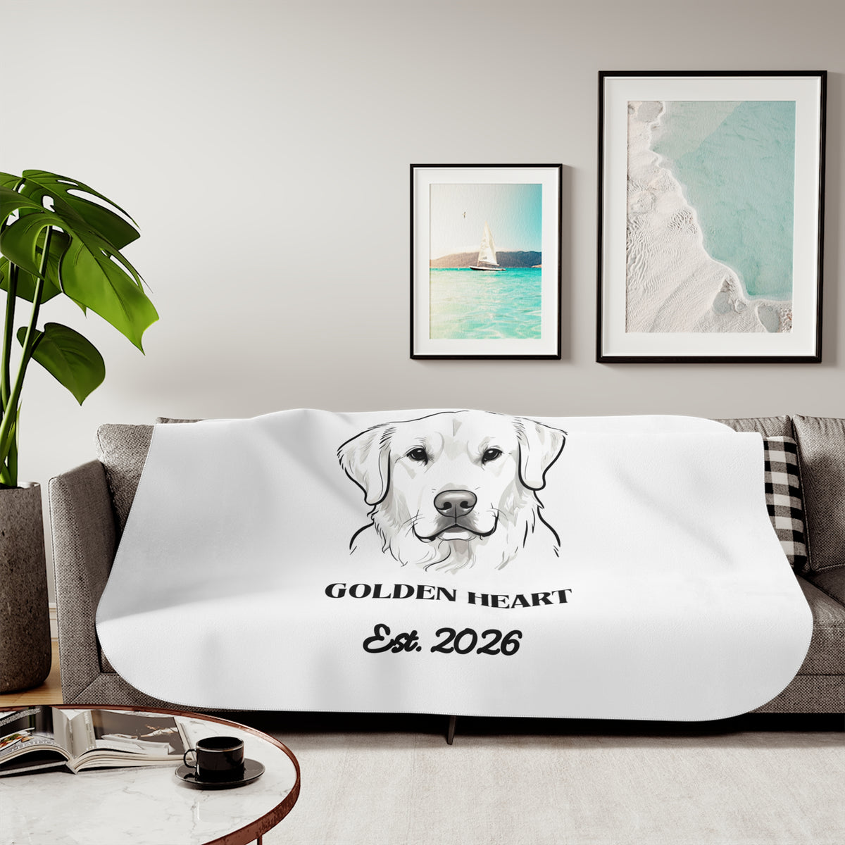 Golden Retriever "Lieblingshund" Kuscheldecke | Personalisierbar mit Namen