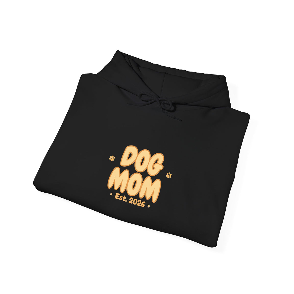Dog Mom Est. 2026 Retro Wavy Hoodie - Cozy Dog Lover Sweatshirt