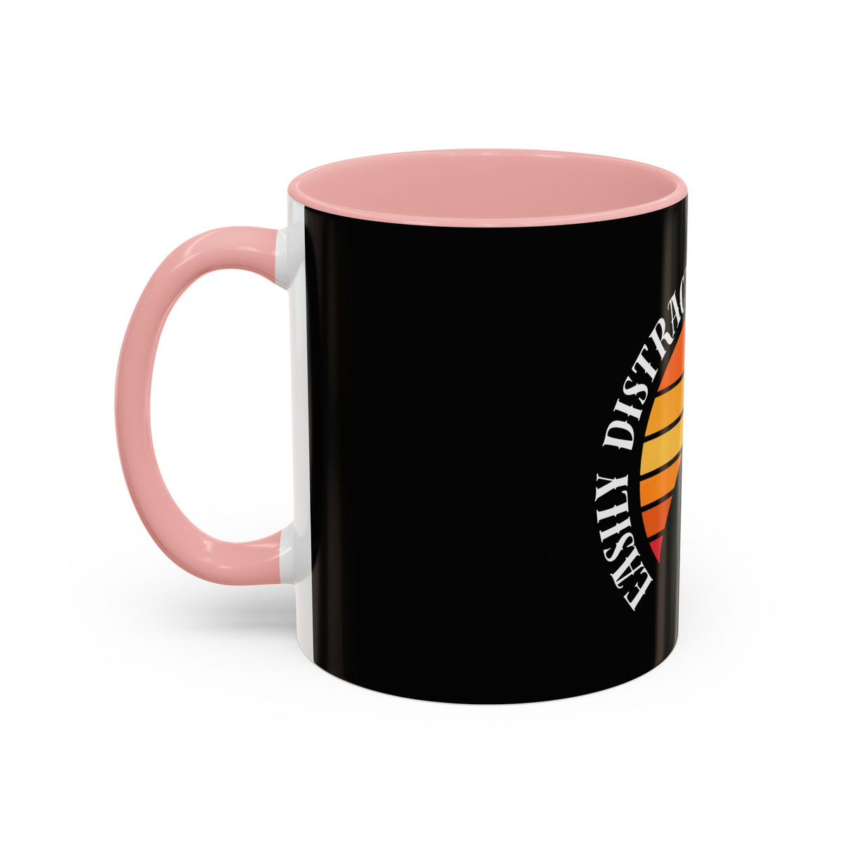 Easily Distracted By Frenchies Retro Sunset Coffee Mug - Funny Dog Lover Gift
