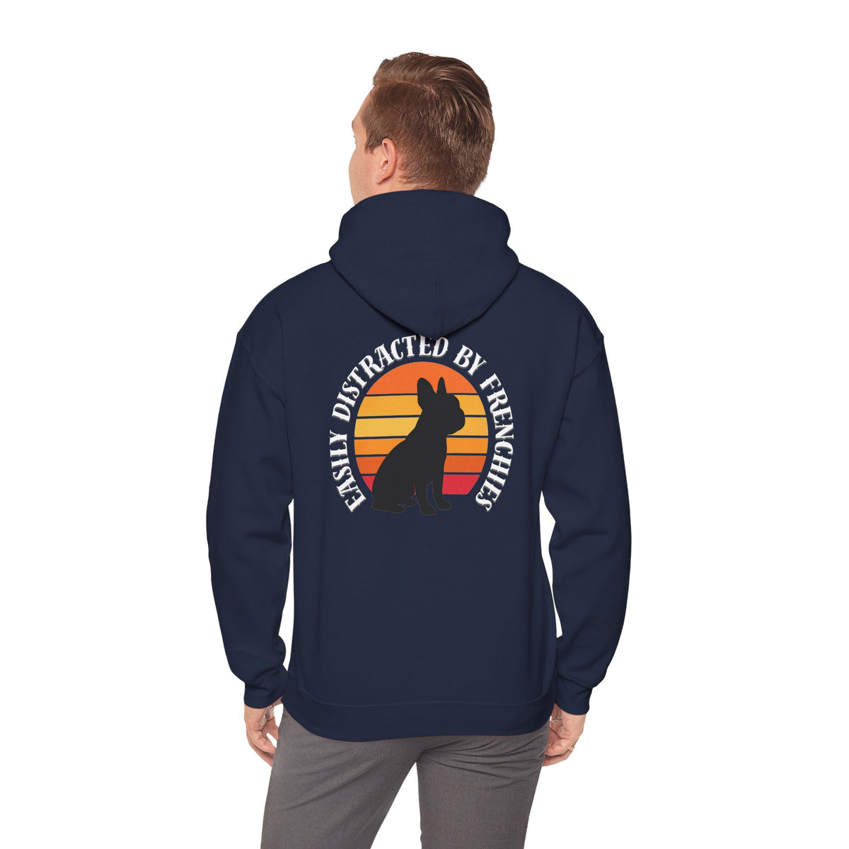 Easily Distracted by Frenchies - Unisex Heavy Blend Hooded Sweatshirt