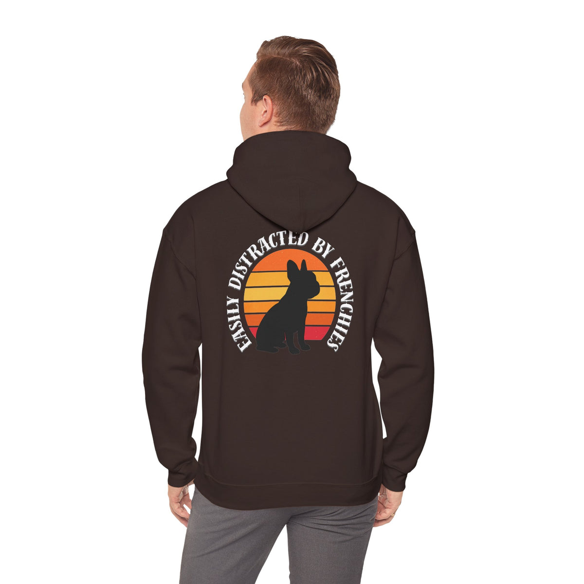 Easily Distracted by Frenchies - Unisex Heavy Blend Hooded Sweatshirt