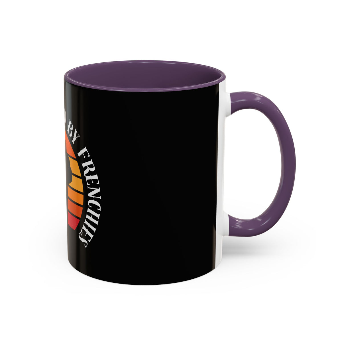 Easily Distracted By Frenchies Retro Sunset Coffee Mug - Funny Dog Lover Gift