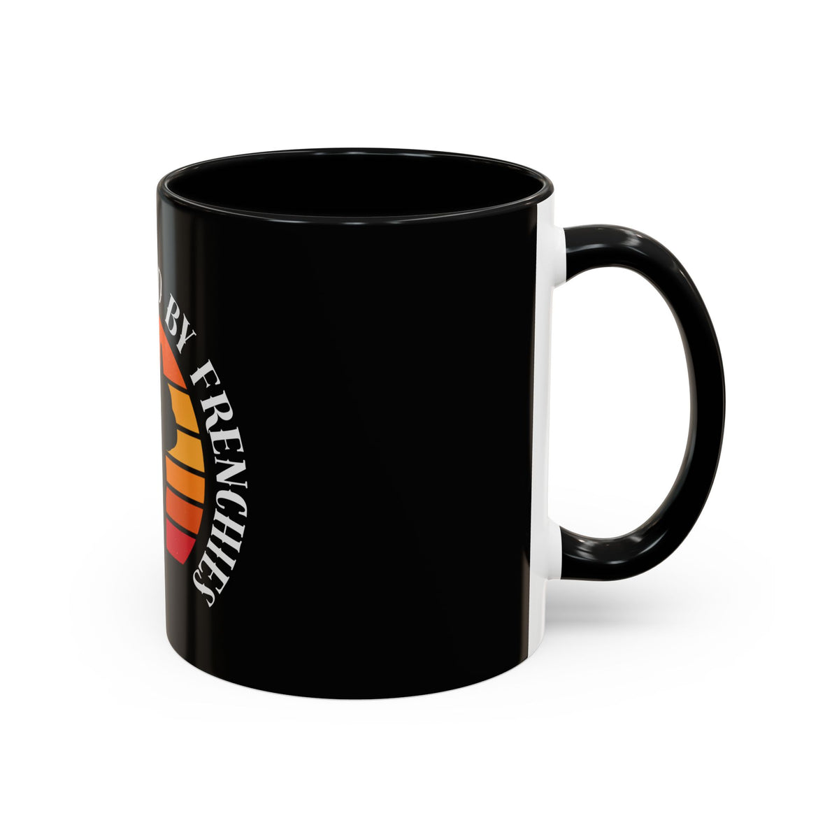 Easily Distracted By Frenchies Retro Sunset Coffee Mug - Funny Dog Lover Gift