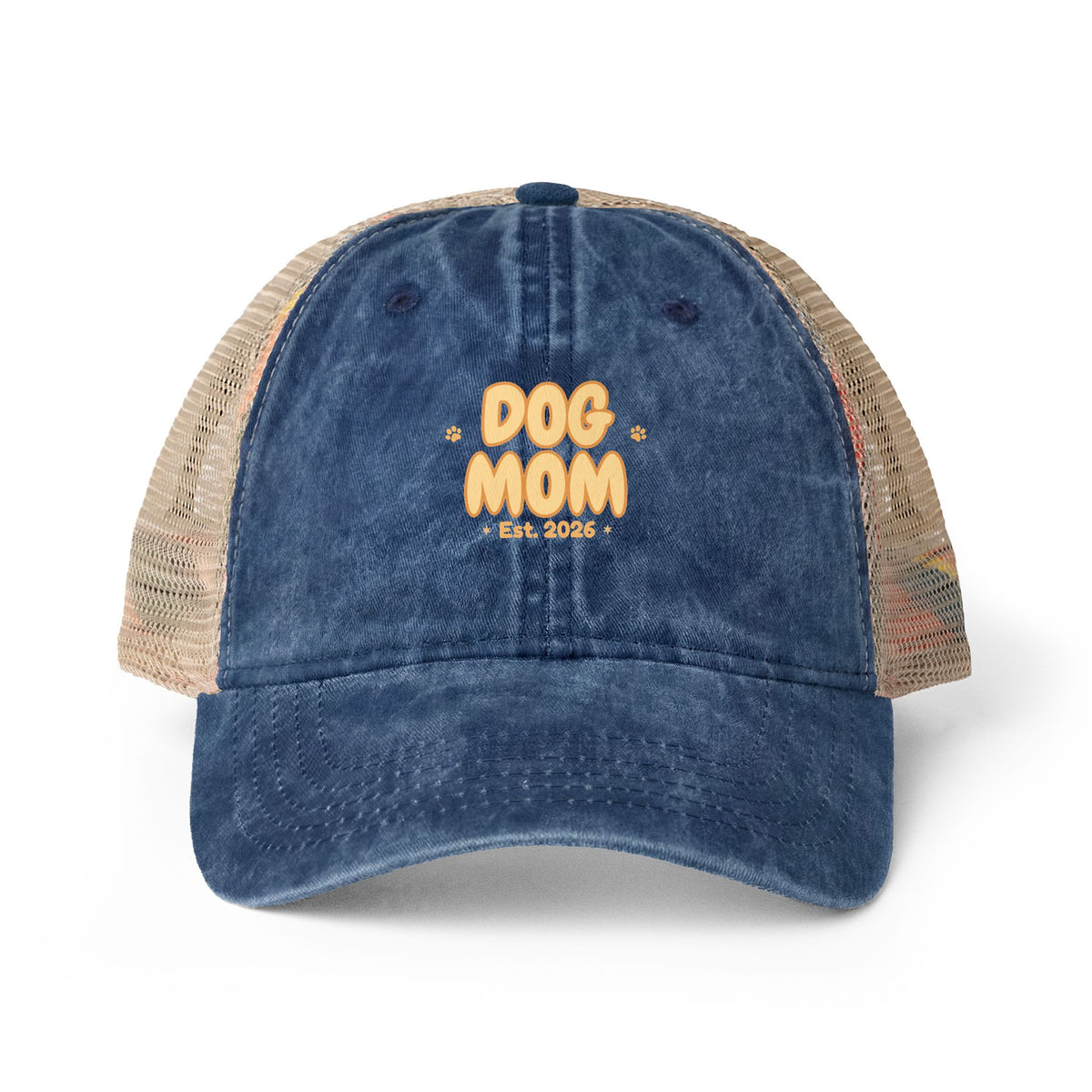 Dog Mom Vintage Style Embroidered Cap — Bark & Cozy Collection