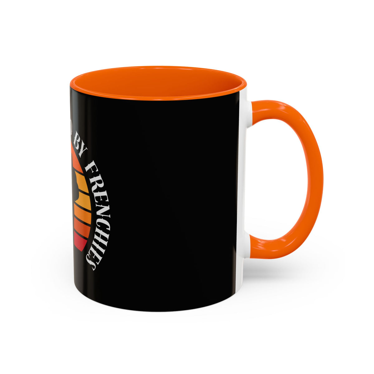 Easily Distracted By Frenchies Retro Sunset Coffee Mug - Funny Dog Lover Gift