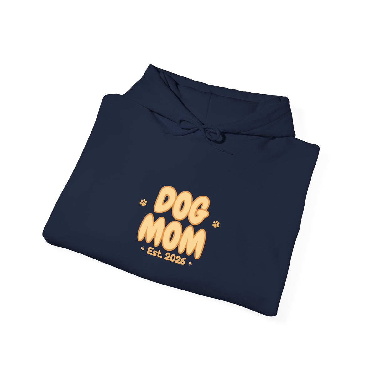 Dog Mom Est. 2026 Retro Wavy Hoodie - Cozy Dog Lover Sweatshirt