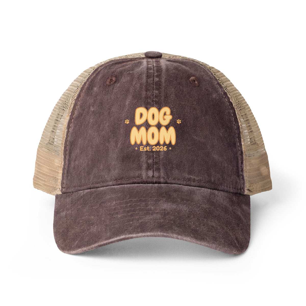 Dog Mom Vintage Style Embroidered Cap — Bark & Cozy Collection