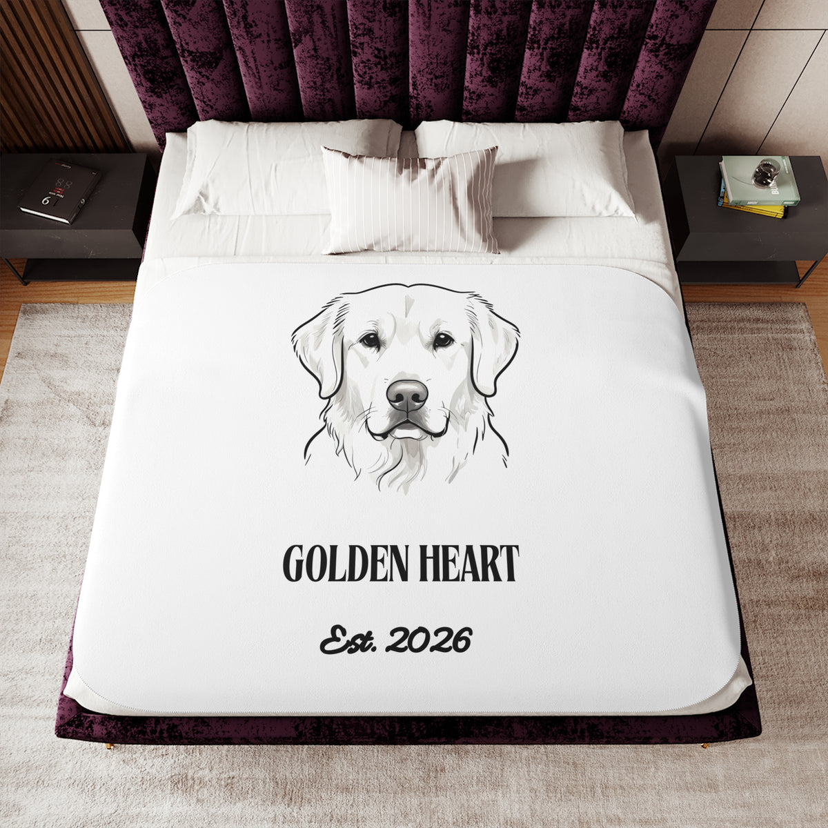 Golden Retriever "Lieblingshund" Kuscheldecke | Personalisierbar mit Namen