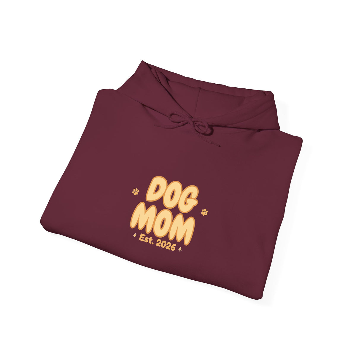 Dog Mom Est. 2026 Retro Wavy Hoodie - Cozy Dog Lover Sweatshirt