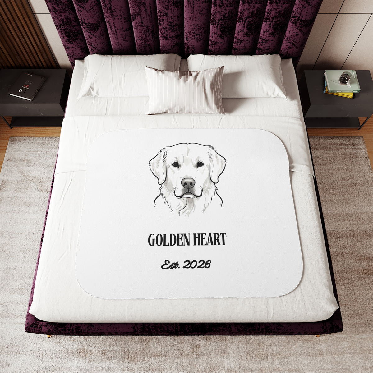 Golden Retriever "Lieblingshund" Kuscheldecke | Personalisierbar mit Namen