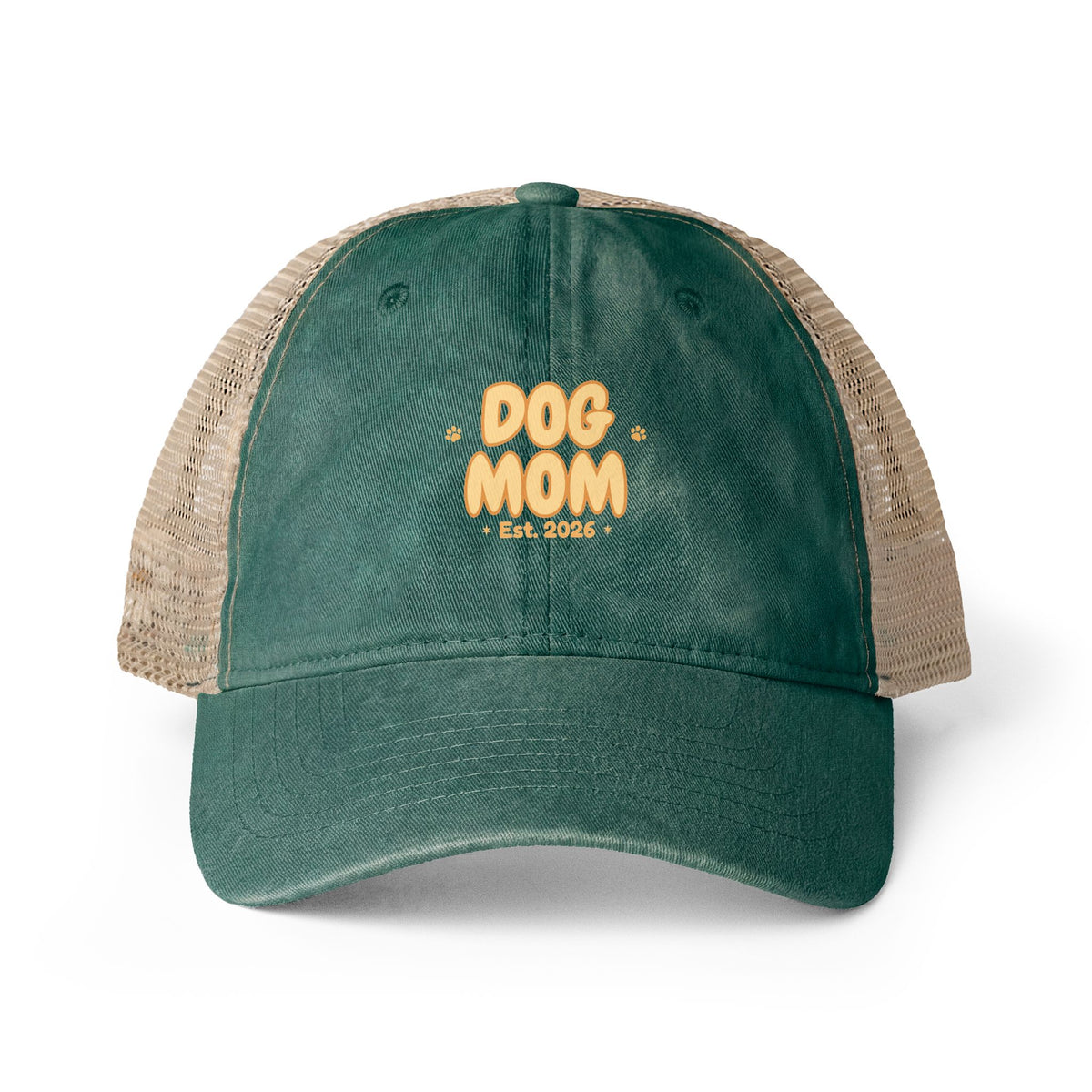 Dog Mom Vintage Style Embroidered Cap — Bark & Cozy Collection