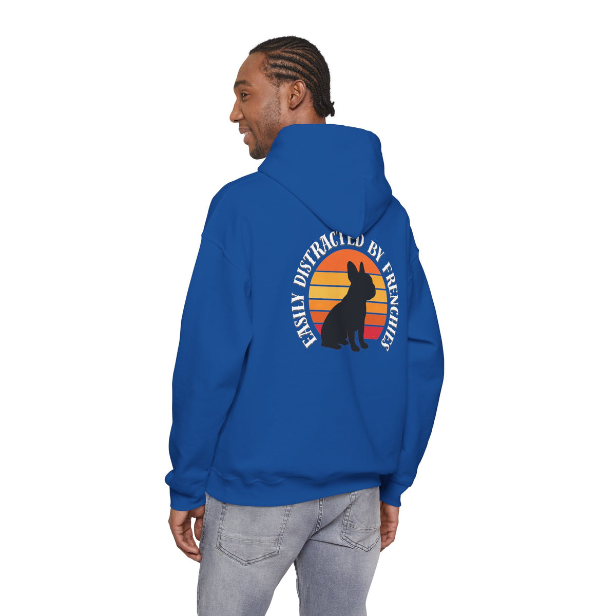 Easily Distracted by Frenchies - Unisex Heavy Blend Hooded Sweatshirt