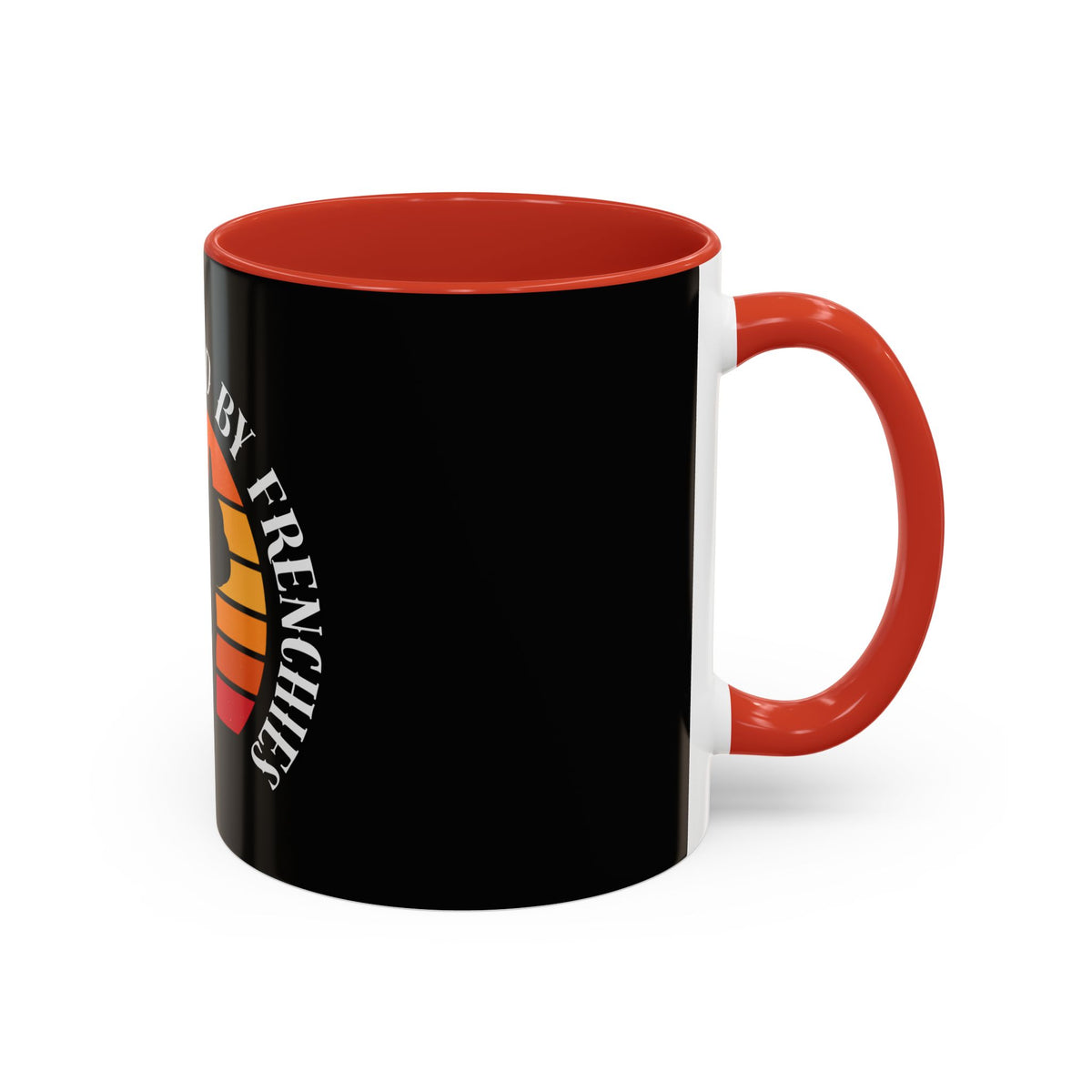 Easily Distracted By Frenchies Retro Sunset Coffee Mug - Funny Dog Lover Gift