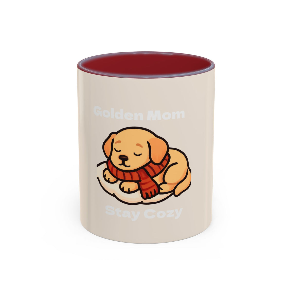 Golden Mom Cozy Dog Coffee Mug — Stay Cozy Edition