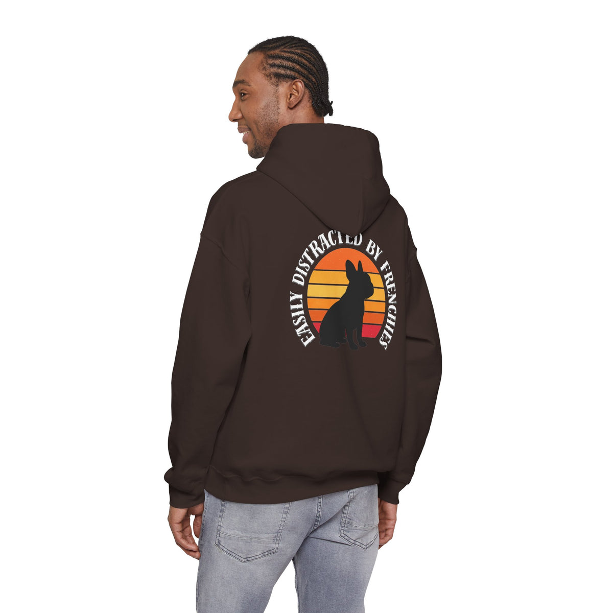 Easily Distracted by Frenchies - Unisex Heavy Blend Hooded Sweatshirt