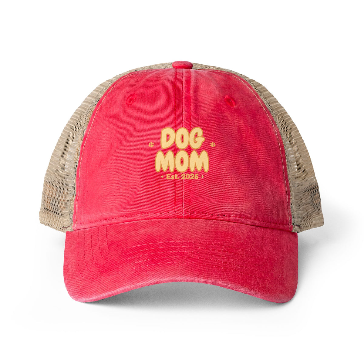 Dog Mom Vintage Style Embroidered Cap — Bark & Cozy Collection