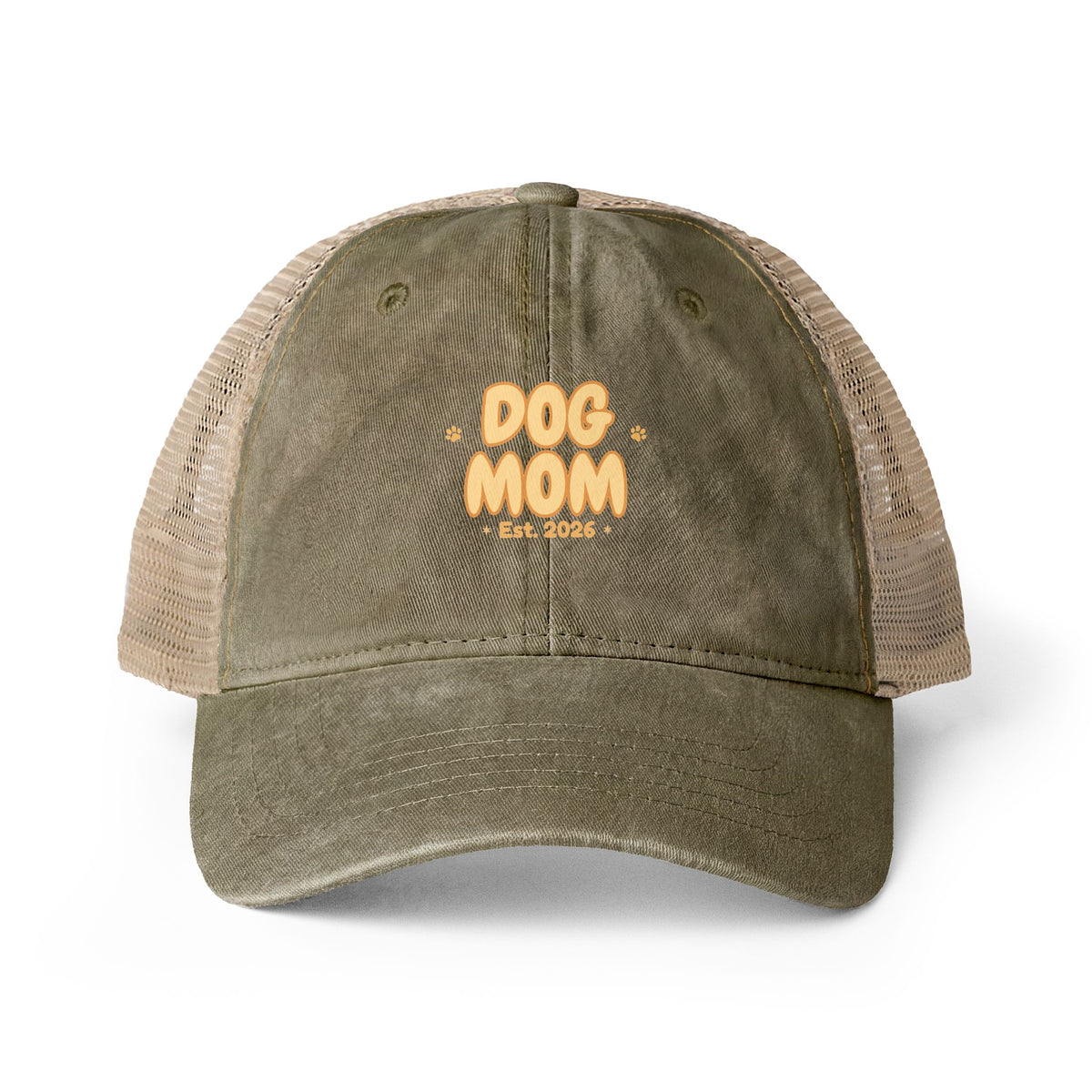 Dog Mom Vintage Style Embroidered Cap — Bark & Cozy Collection