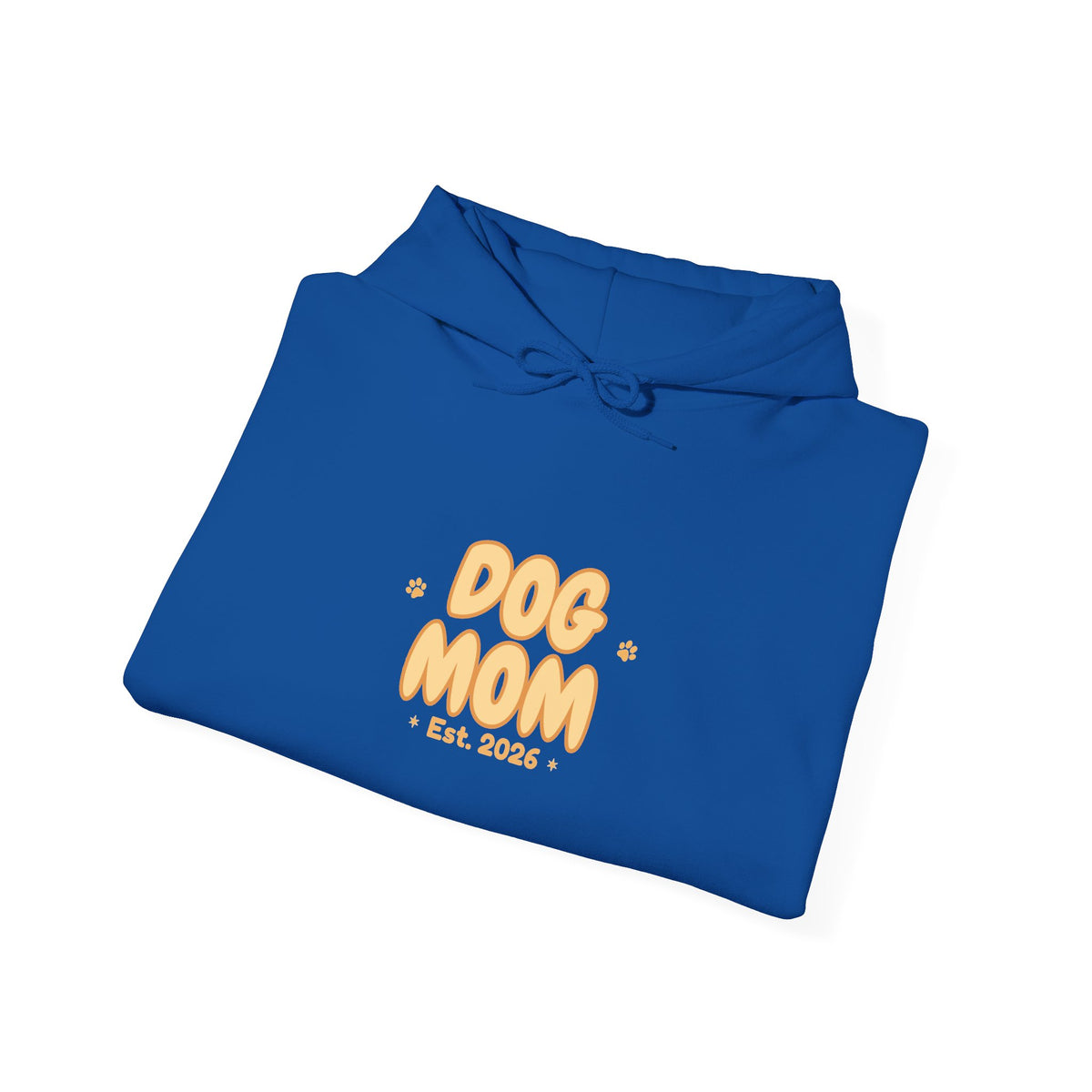 Dog Mom Est. 2026 Retro Wavy Hoodie - Cozy Dog Lover Sweatshirt